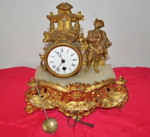 Antico Orologio Francese Parigino Epoca '800 movimento a pendolo 